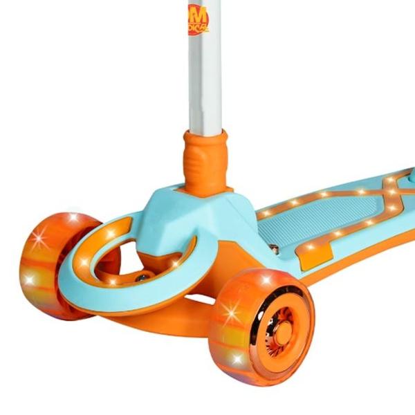 Imagem de Patinete Radical Infantil Dobrável 3 Rodas Com Luz Led e Som DM Toys DMR6809 Azul