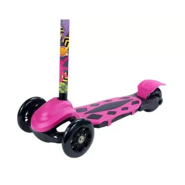 Imagem de Patinete Radical New Power 3 Rodas Altura Ajustavel DM Toys DMR6247 Rosa