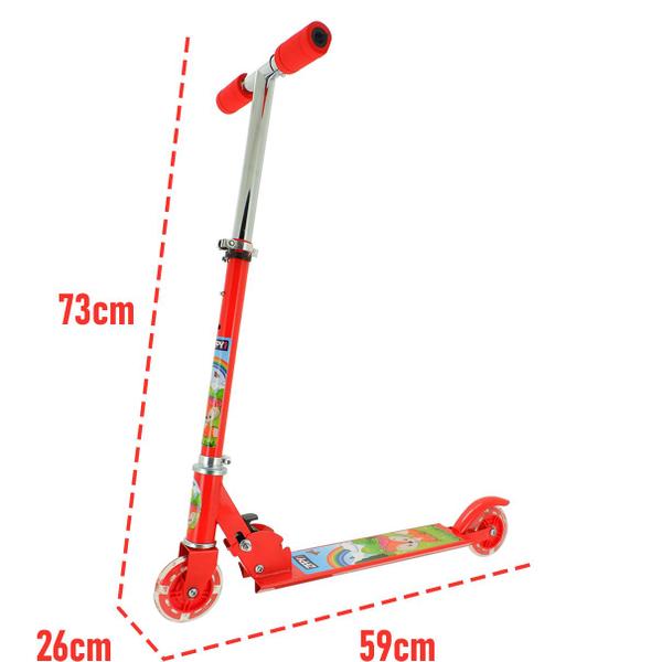 Imagem de Patinete Raposinha 2 Rodas Infantil 35kg Vermelho Ajustável - Zippy Toys