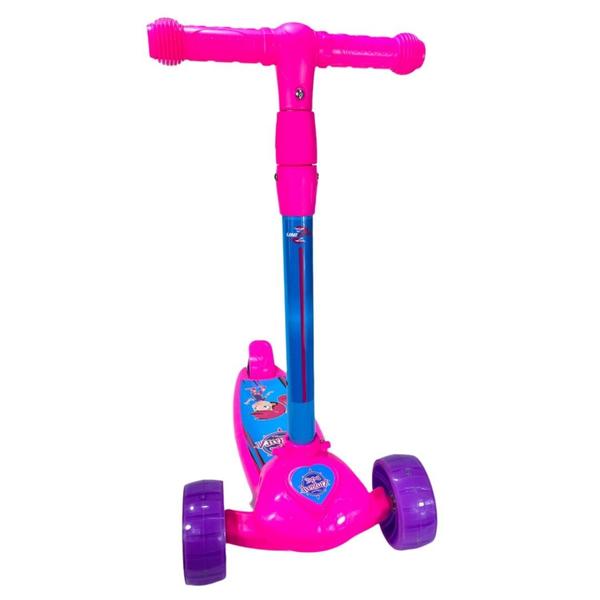 Imagem de Patinete Rosa Infantil 3 Rodas Menina Luz Led Feminino