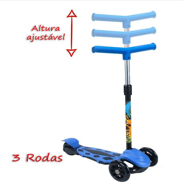 Imagem de Patinete Scooter Dm Toys 3 Roda 40KG + Fantasia Kit Policia