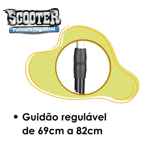 Imagem de Patinete Scooter Grafitado - Altura Regulável - Suporta Até 50kg - Dobrável E Original - Zoop