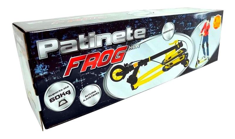 Imagem de Patinete Ski Radical Frog Amarelo New Grande Ate 60kg - Dm Toys