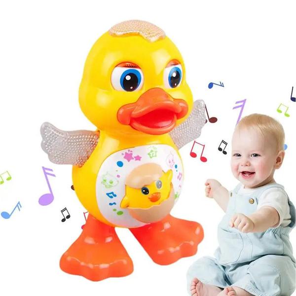 Imagem de Patinho Dançante Brinquedo Infantil Pato Bebê Musical E Luz