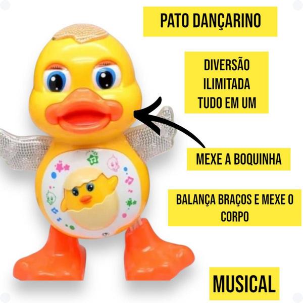 Imagem de Patinho Dançante Brinquedo Que Dança Pato Mexe Anda Som Luz