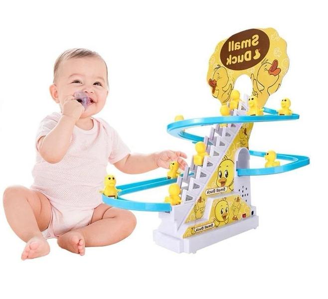 Imagem de Patinho de Brinquedo Divertido Pista Musical Com Escada e Escorregador Playground