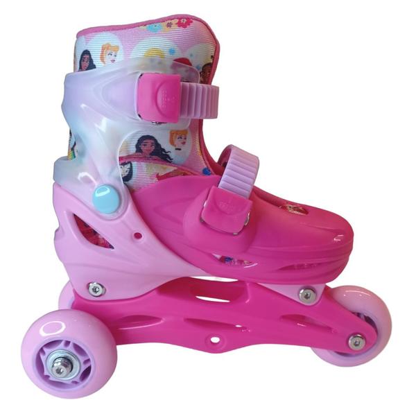 Imagem de Patins 2 em 1 com Kit de Segurança - Princesas - Disney - 28 ao 31 - ST Import