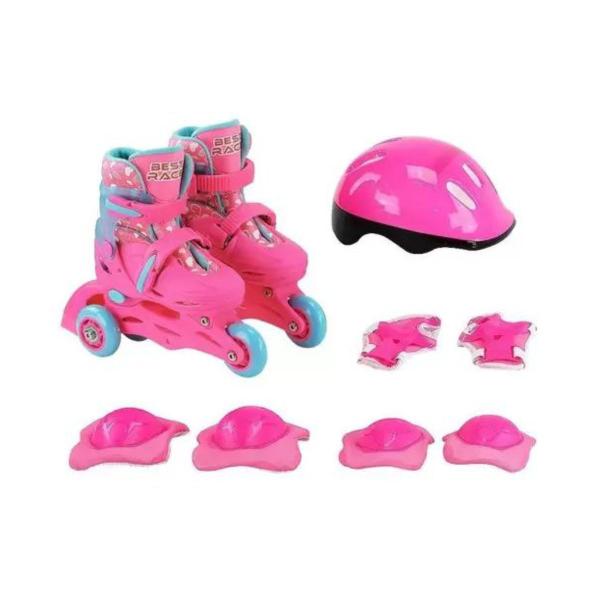 Imagem de Patins 3 Rodas 28/31 com Kit e Segurança BBR Toys R2941