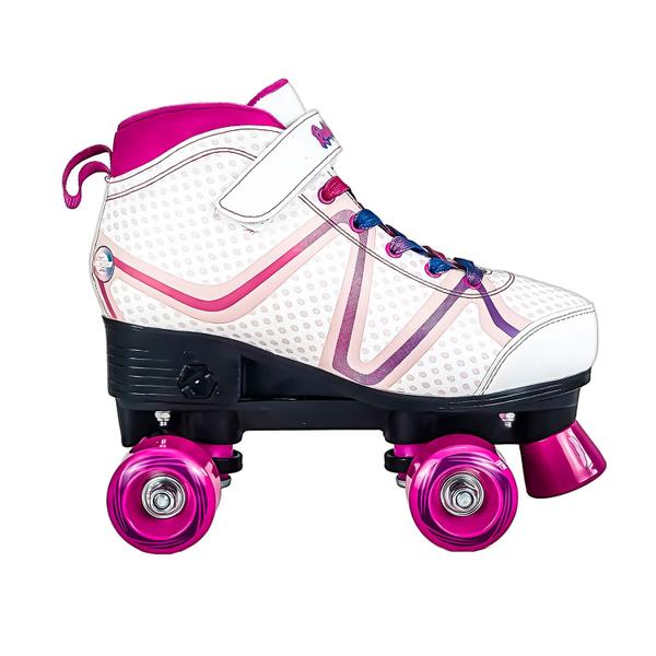 Imagem de Patins 4 Rodas Infantil Tam. Ajustável Roller Tenis Estiloso Meninas 35-38 - Unitoys