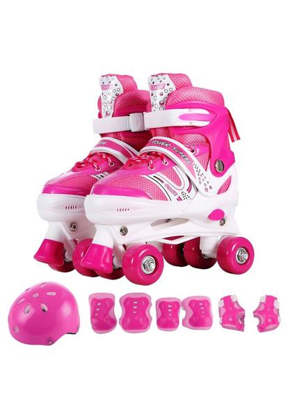 Imagem de Patins ajustáveis de 4 rodas para meninos e meninas