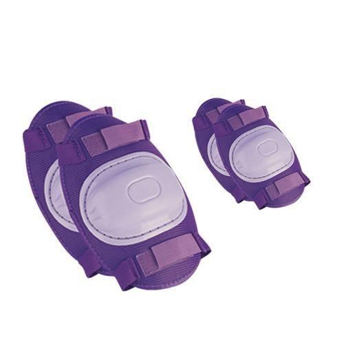 Imagem de Patins ajustavel roxo com kit protecao tam 30 ao 33