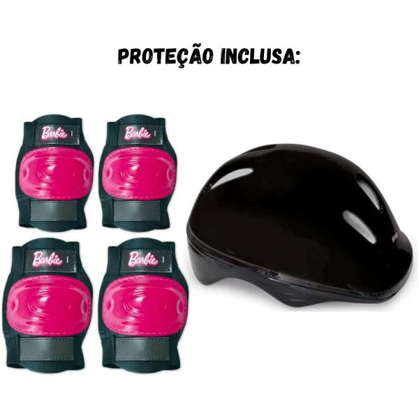 Imagem de Patins Barbie Ajustável G2 37 à 40 c/ Acessório de Segurança