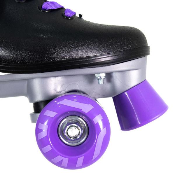 Imagem de Patins Bel Quad - Retro Basic Preto/Roxo Tam 36