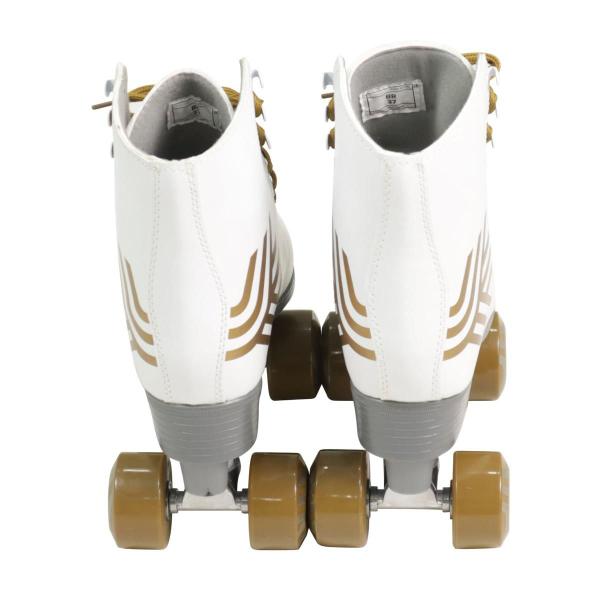 Imagem de  Patins Bel Quad- Retro Top Branco-Dourado Tam. 37 (P55) 