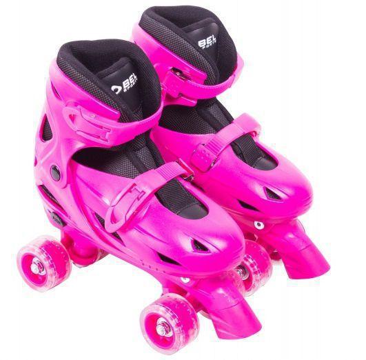 Imagem de Patins clássico 4 rodas ajustável 37 ao 40 g rosa belfix