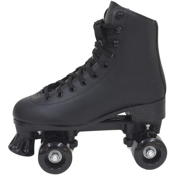 Imagem de Patins Clássico Tradicional Quad 4 Rodas Roller de Rua Infantil Preto Tamanho 28 Importway BW-020-PT