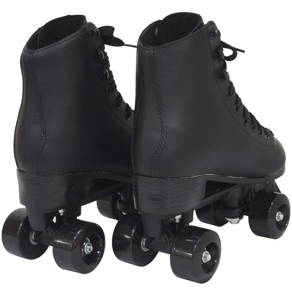 Imagem de Patins Clássico Tradicional Quad 4 Rodas Roller de Rua Infantil Preto Tamanho 29 Importway BW-020-PT