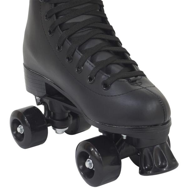 Imagem de Patins Clássico Tradicional Quad 4 Rodas Roller de Rua Infantil Preto Tamanho 29 Importway BW-020-PT