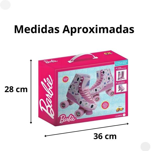 Imagem de Patins Da Barbie 04 Rodas 35/36 F0165-5 - FUN