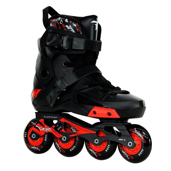 Imagem de Patins Freestyle Traxart Revolt Preto com Rodas Pretas - 80mm ABEC-9