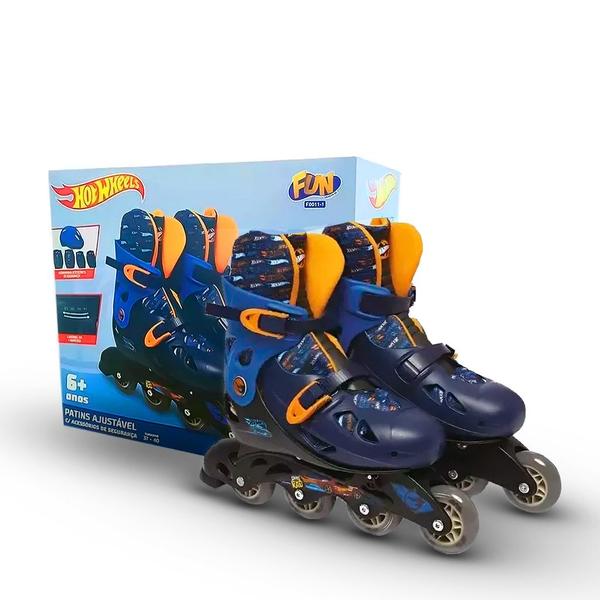 Imagem de Patins Hot Wheels C/ Acessórios G2 Tamanho 37-40 F0011-1 Fun