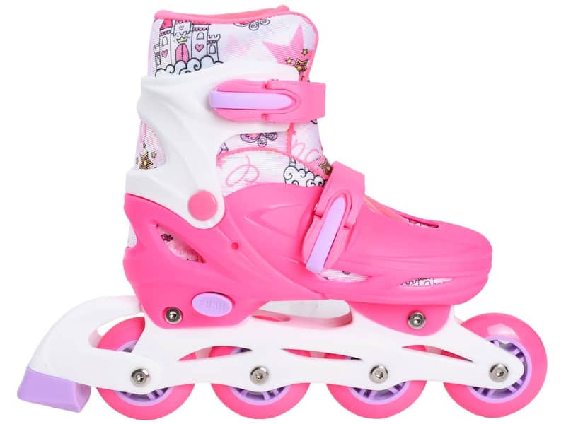 Patins in Line Infantil Princess Lulie Sport ML005 Rosa com Acessórios Patins in Line Infantil Princess Lulie Sport ML005 Rosa com Acessórios