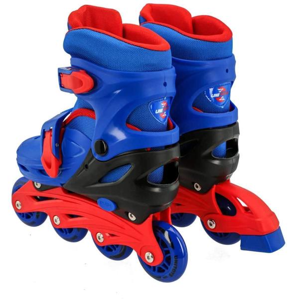 Imagem de Patins Infantil 4 Rodas Menino 34-37 + Kit Proteção Premium