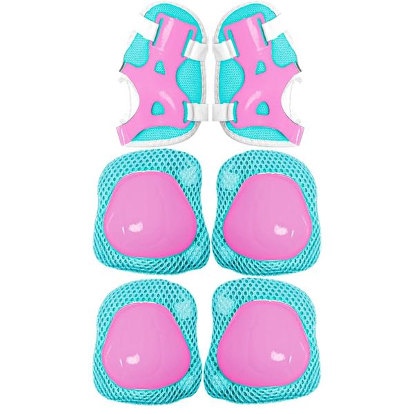 Imagem de Patins Infantil A Infancia Romeu E Julieta Quad Rosa Com Kit De Proteção - Unitoys