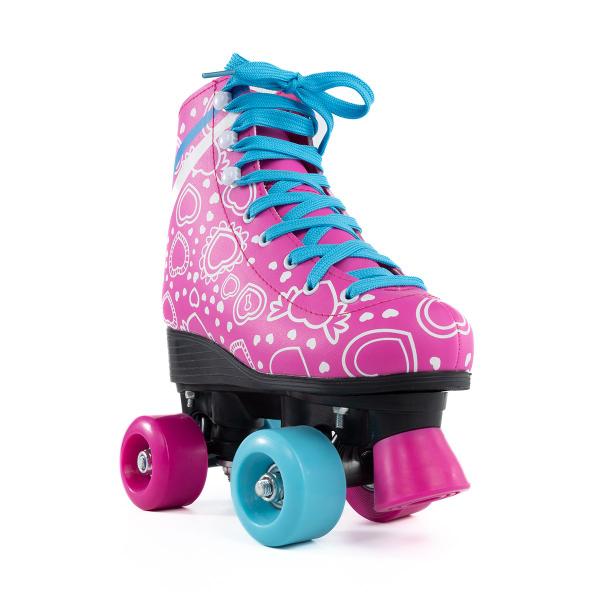 Imagem de Patins Infantil Feminino 4 Rodas Roller 34 Ao 40 Luna Rosa MC84280 Rosa