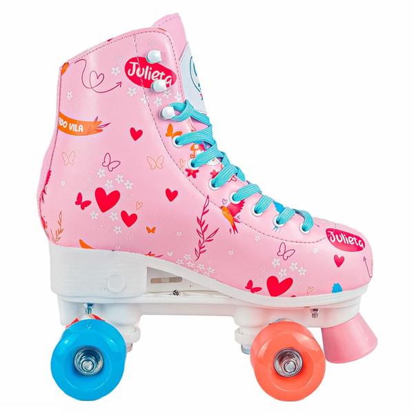 Imagem de Patins Infantil Roller Quad 4 Rodas Ajustável Com Capacete E Kit Proteção - Unitoys