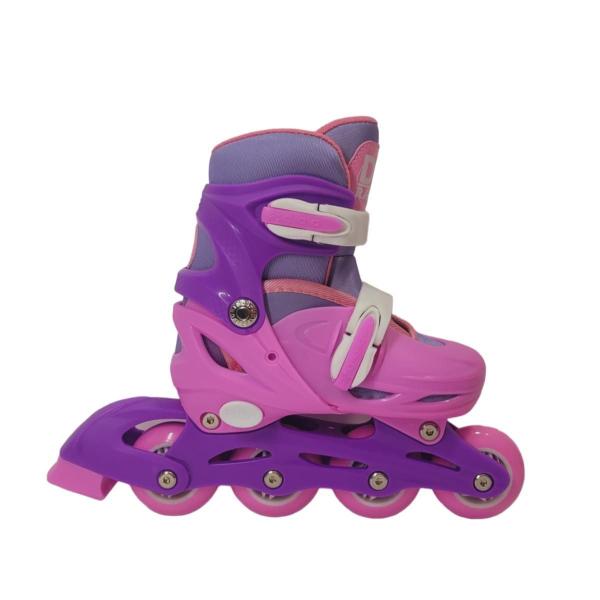 Imagem de Patins Inline Ajustável Kit Proteção DMR6544 Rosa 30-33