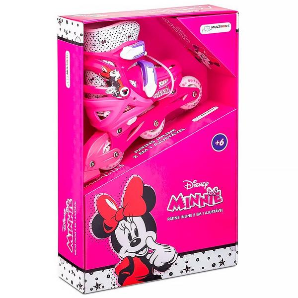 Imagem de Patins Inline Ajustável Minnie Tamanho 35 ao 38 BR1161 - Multikids