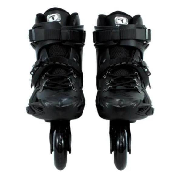 Imagem de Patins Inline Iniciante Roller Freestyle Urban Traxart Dynamix Preto Feminino Masculino 