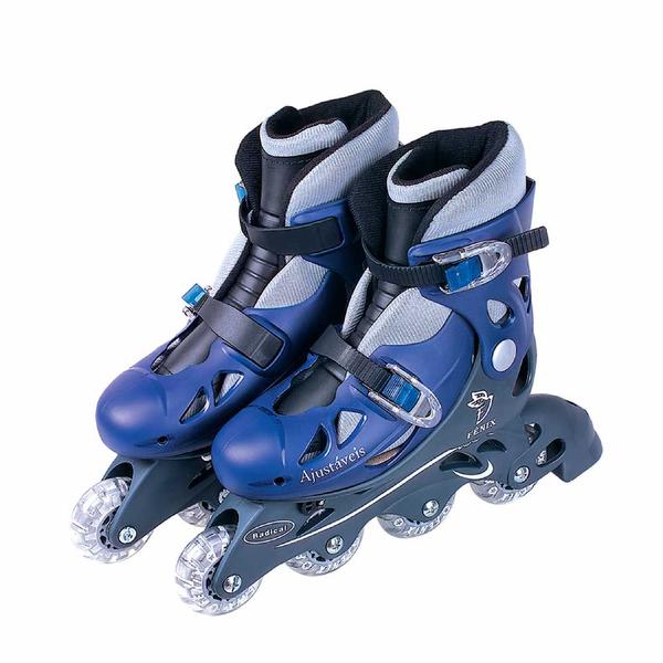 Imagem de Patins Inline - Kit de Proteção - Ajustável - 30 a 33 - Azul - Fenix