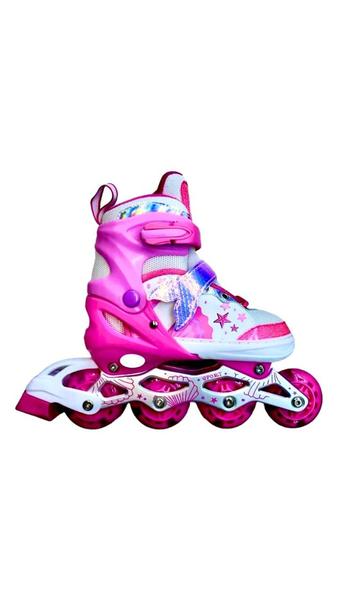 Imagem de Patins Inline Roller Sport Infantil Ajustável C/ Leds  Semiprofissional