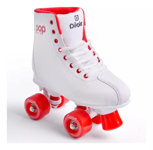 Imagem de Patins Quad 4 Rodas Roller Infantil Divoks Pop One Retrô Bra