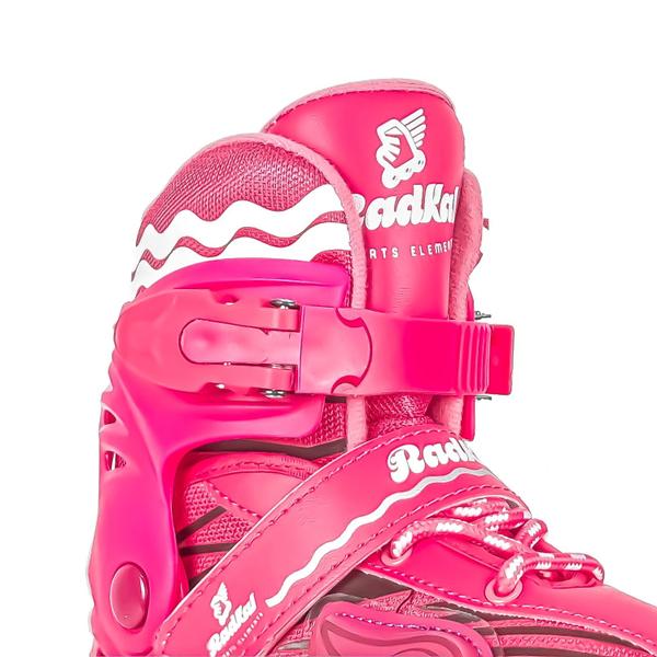 Imagem de Patins Quad Infantil Rosa Meninas 30 Ao 41 Com Regulagem Luz E Proteção - Fenix Brinquedos