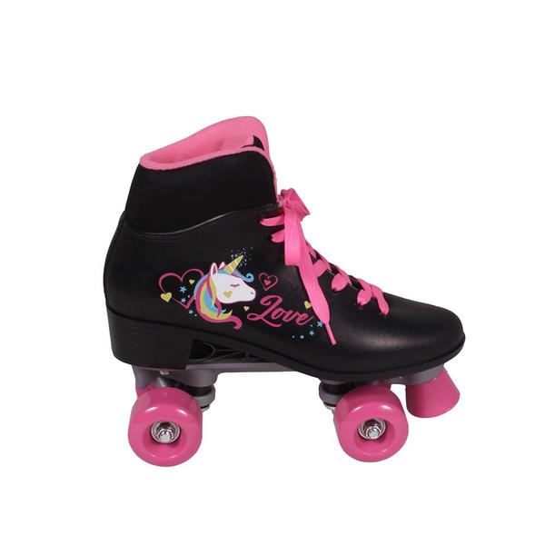 Imagem de Patins Quad Love Unicórnio Preto Bel