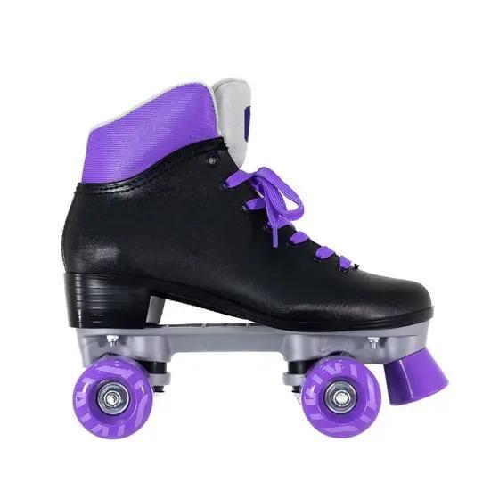 Imagem de Patins Quad Retrô Basic Preto e Roxo 37 - Bel