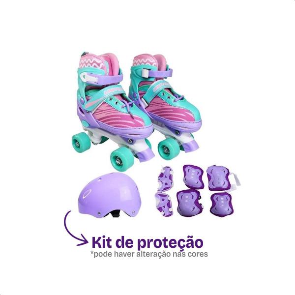 Imagem de Patins Quad Unitoys Ajustável Violeta 4 Rodas