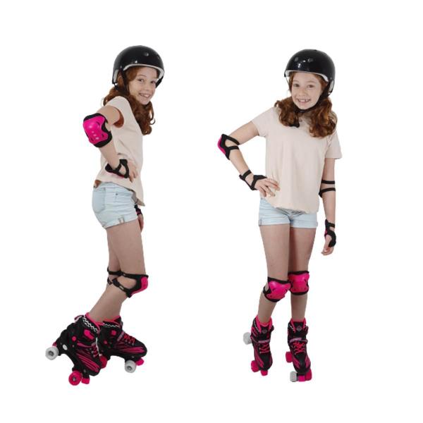 Imagem de Patins Roller Com Kit De Proteção Infantil Numero 30 Ao 33