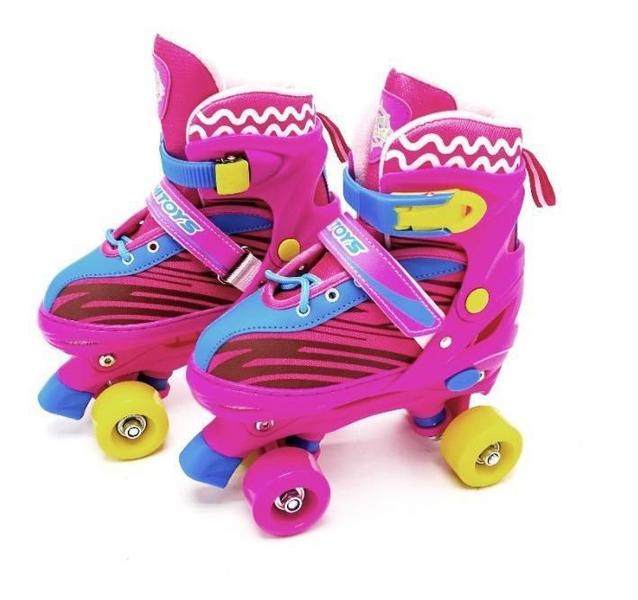 Imagem de Patins Roller Quad Infantil Com Kit De Proteção 30 Ao 33