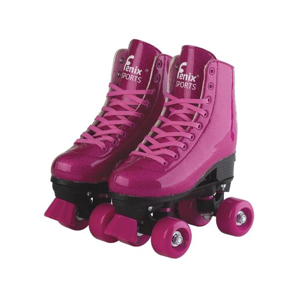 Imagem de Patins roller skate rosa gliter (39-42)