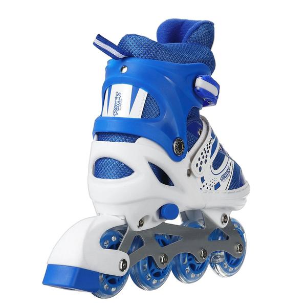 Imagem de Patins Semi Profissional Azul 30-37 Com Acessórios De Proteção Roller Com Ajuste Para Meninos - Zippy Toys