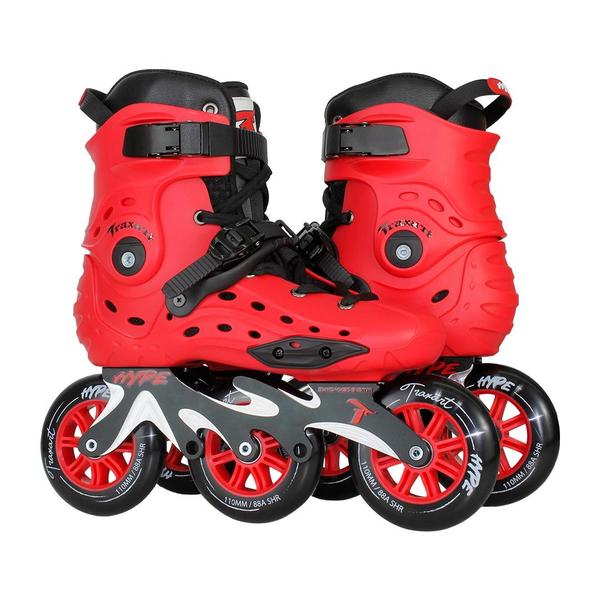 Imagem de Patins Traxart Hype Freestyle Vermelho - 110mm ABEC-9