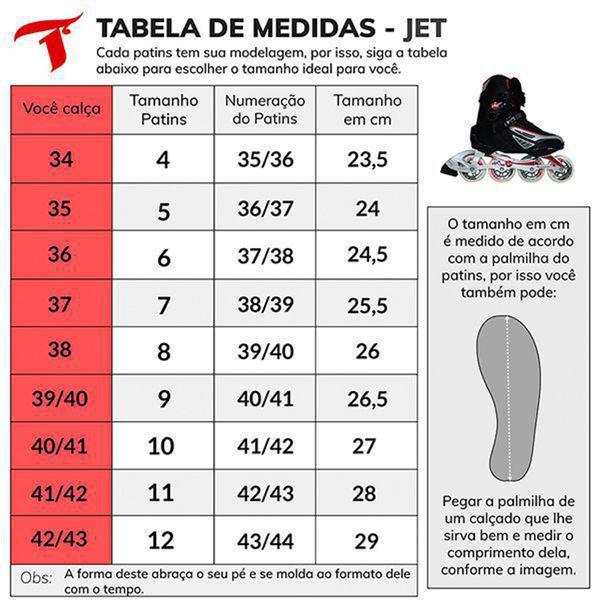 Imagem de Patins Traxart Inline Jet - Rodas 84mm ABEC-7 Cromo