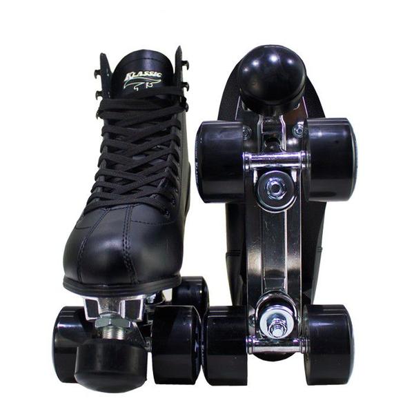 Imagem de Patins Traxart Quad Klassic Preto - Rodas 58mm/83A ABEC-5