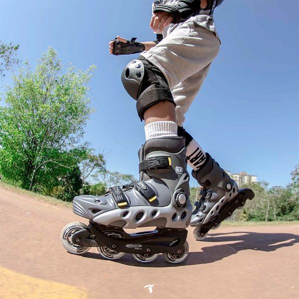 Imagem de Patins Traxart Recreação Spectro Cinza - 72mm ABEC-5