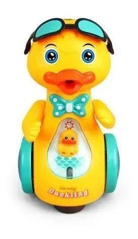 Imagem de Pato Brinquedo Infantil Bate e volta com som e iluminação