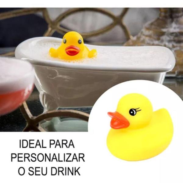 Imagem de Pato De Borracha Para Banheira Kit Com 12 Patinho